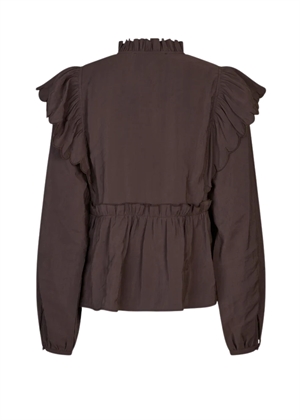 Terra frill bluse Chocolate Plum Second Female 